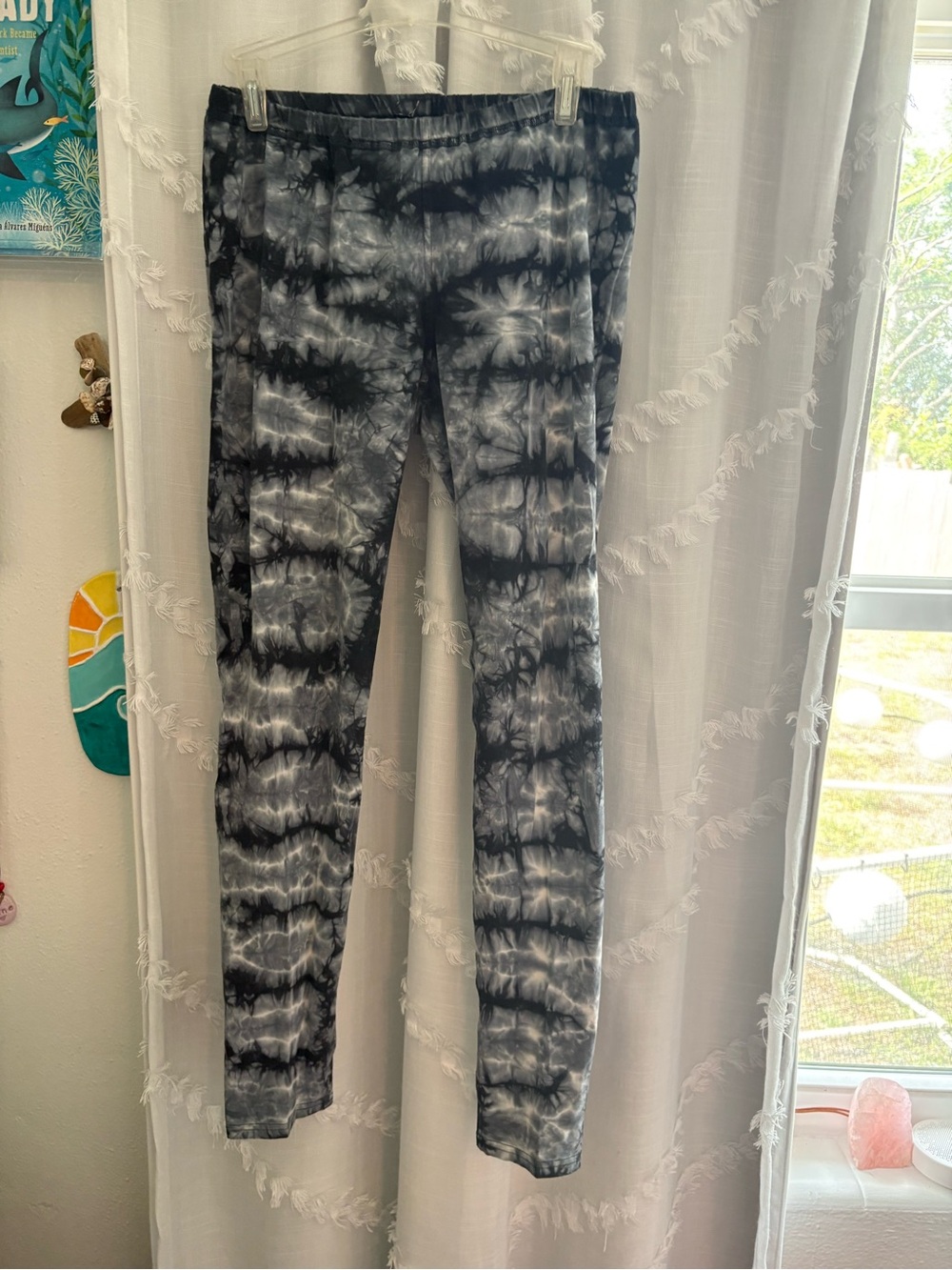 Billabong Navy & Gray Tie-Dye Leggings